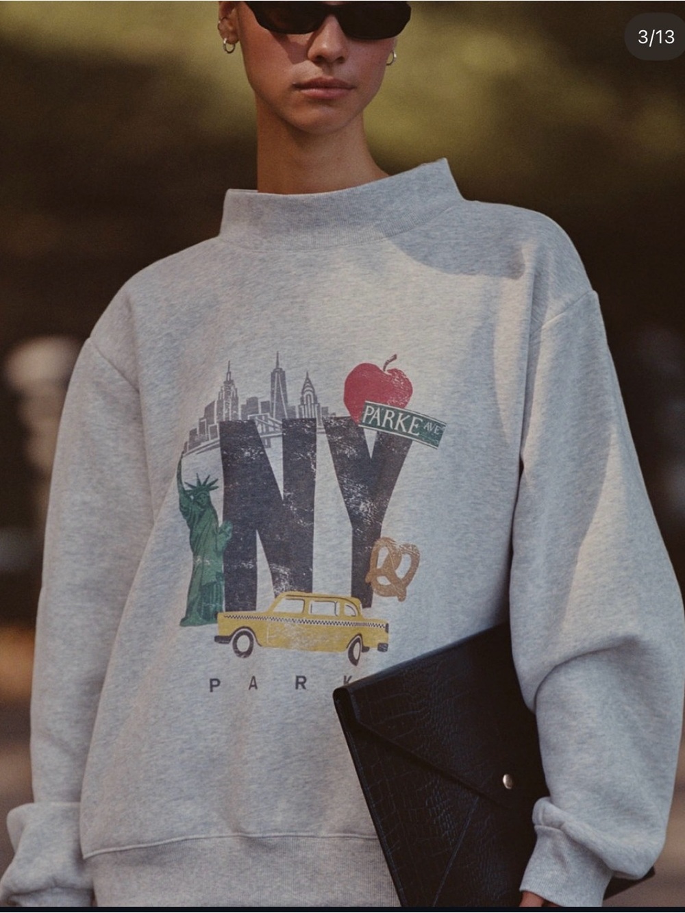 NWT Parke NYC Pop Up Mockneck Classic Gray L/XL